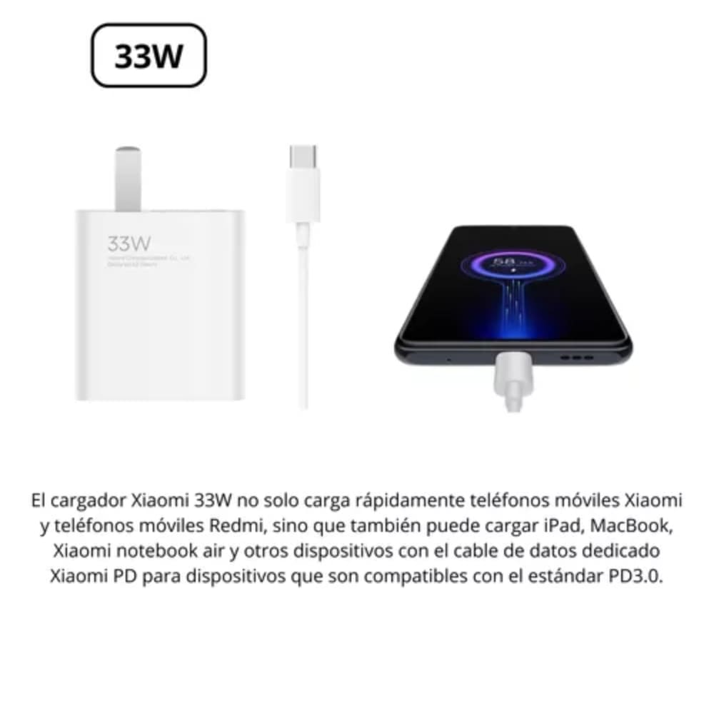 Cargador Xiaomi 33W Charging Combo (Type-A)